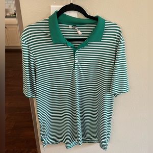 Green and white Adidas golf polo!